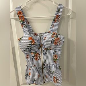 Floral Summer Corset Tank Top size small
